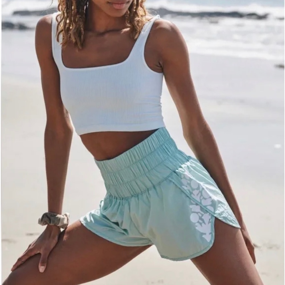 Free People Movement NWT The away Home Shorts Turquoise Mint